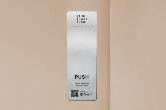 Antiviral, Antimicrobial Silver Push Door Plate