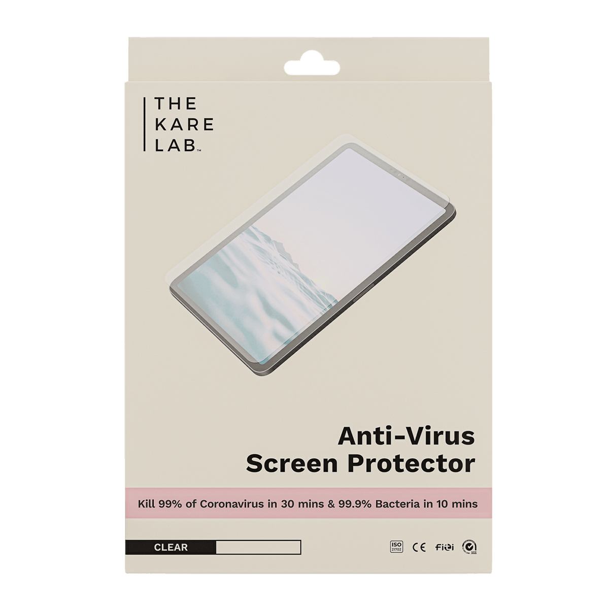 Antiviral, antimicrobial iPad Screen Protector Clear/ AntiGlare