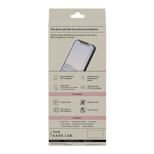Anti-Virus iPhone Screen Protector Clear - The Kare Lab