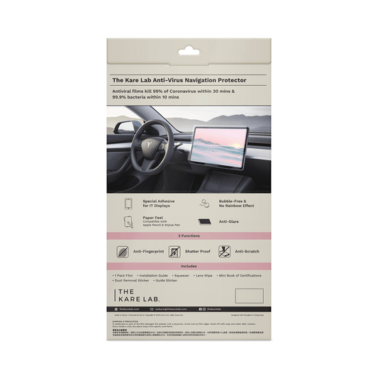 Anti-Virus Tesla Navigation Screen + Door Handle Protector - The Kare Lab
